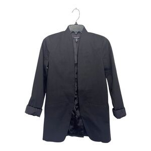 Eileen Fisher |‎ Petite Black Ramie Long Jacket Size 4P